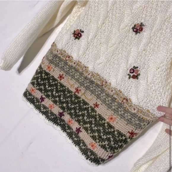 Vintage Huntington Ridge Hand Knit Turtleneck Sweater L - Picture 7 of 13